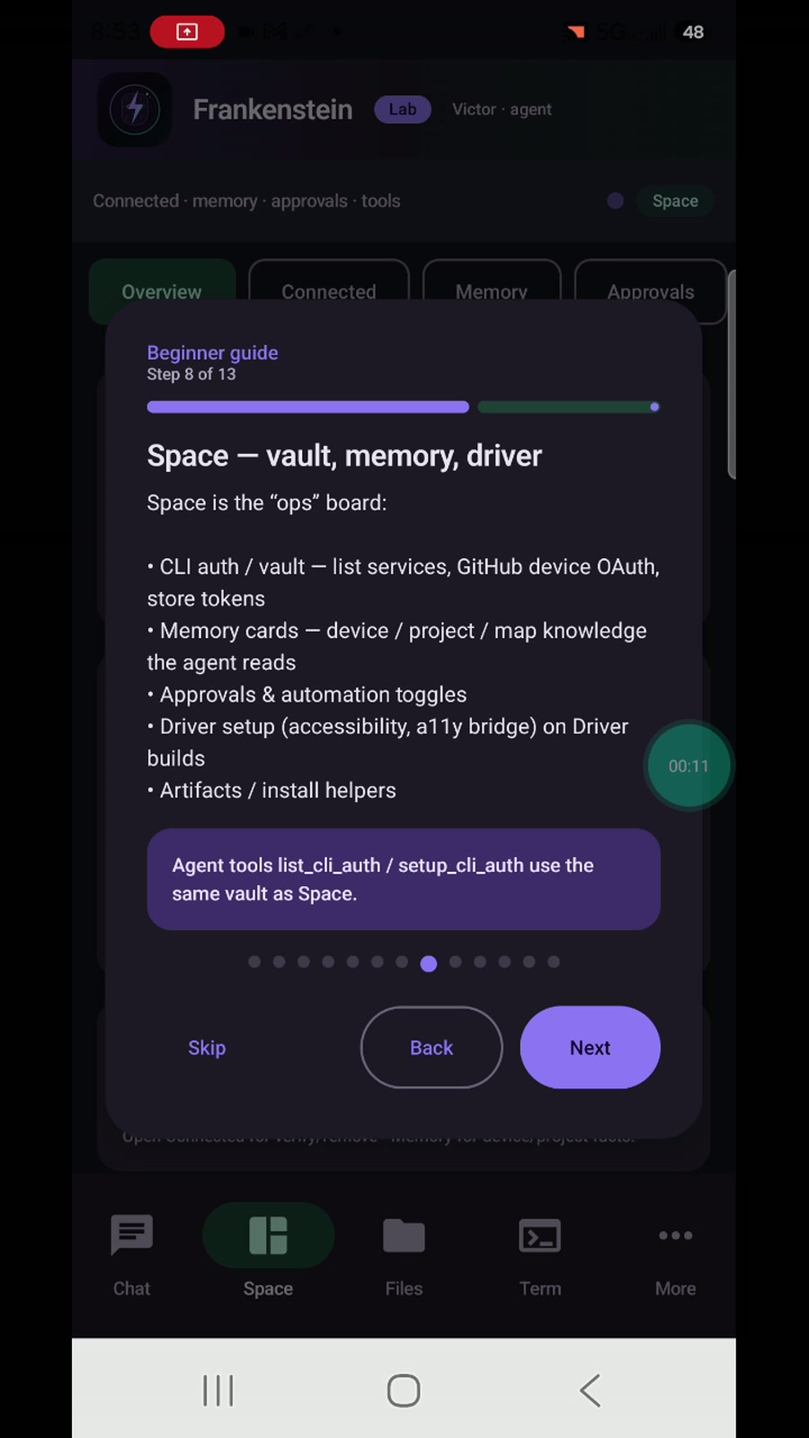 Step 8: Space