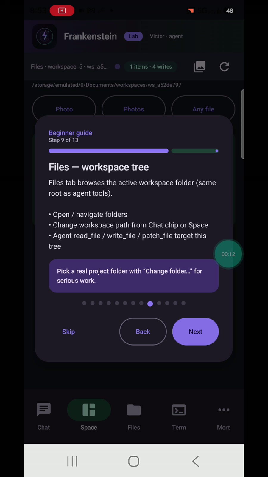 Step 9: Files
